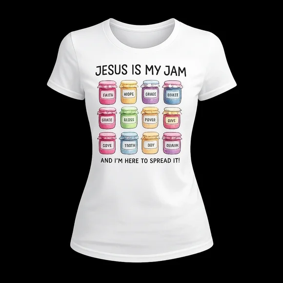 Jesus Is My Jam Custom-Made Graphic T-Shirt - NWT - Picture 2 of 4